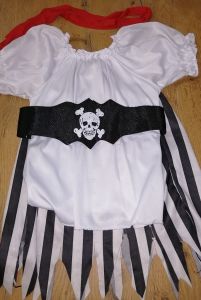Kids Costumes to Hire - Pirate Top & stripe skirt - GIRL